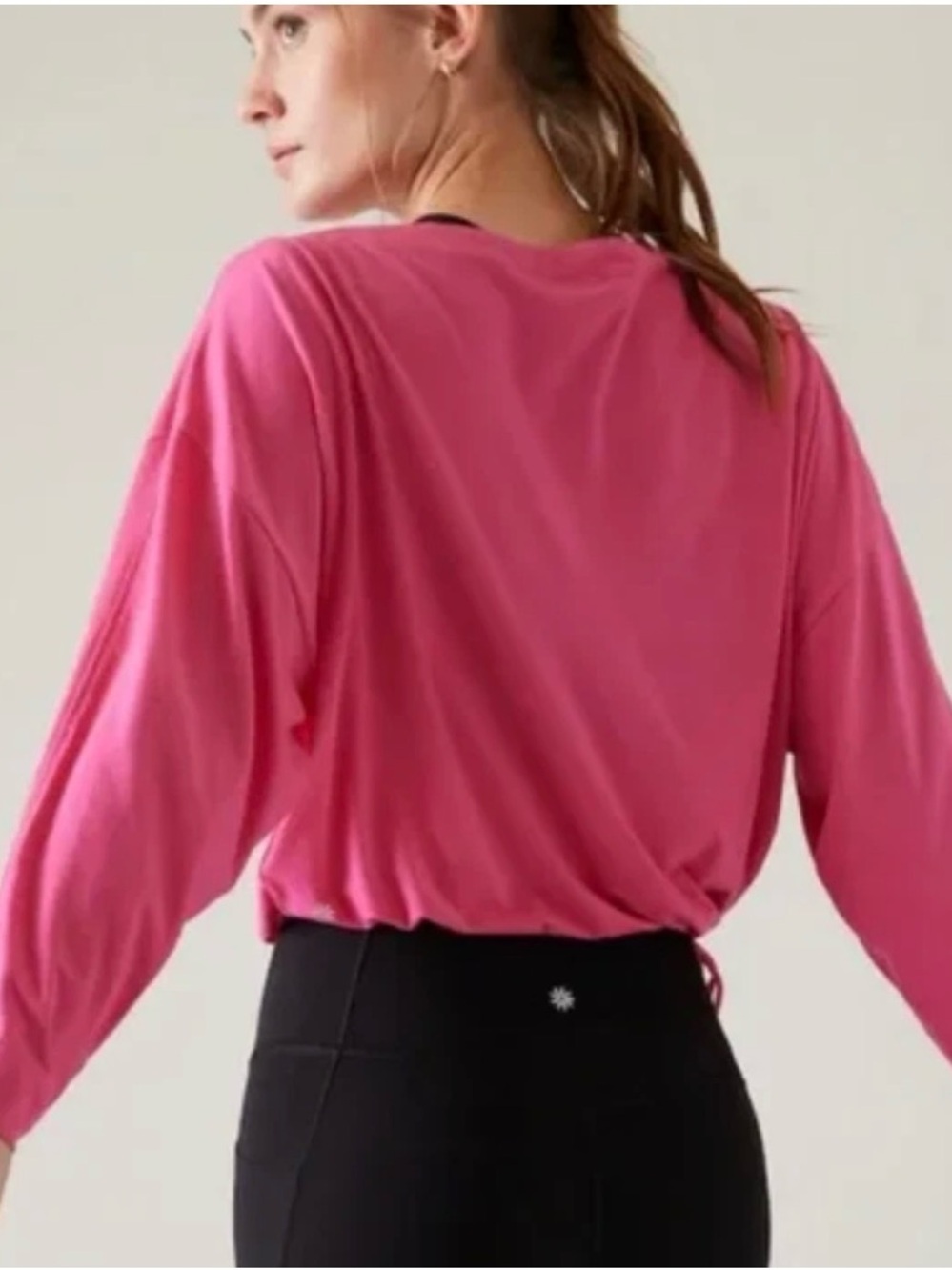 Athleta Cool Down top Women’s L bright fuchsia pink